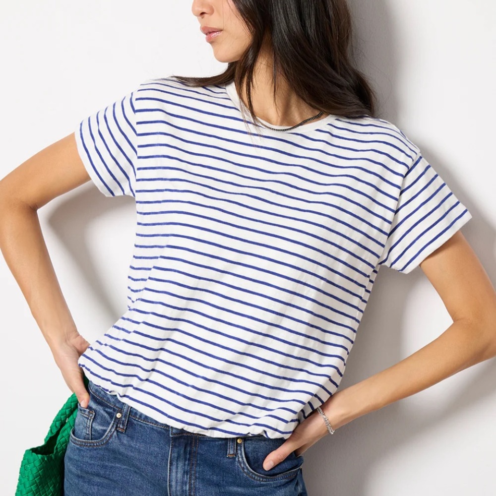 Evereve Skye stripe bubble tee